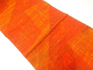 未使用品　本場筑前博多抽象模様織出し袋帯（未仕立て）